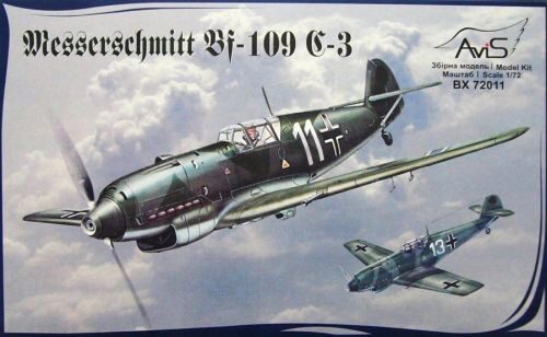 Avis AV72011 Me Bf-109 C-3 WWII German fighter