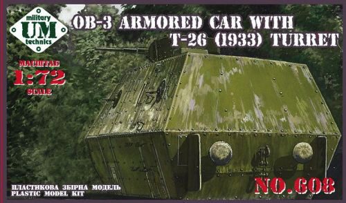 Unimodels UMT608 OB-3 Armored carriage with T-26 (1933) turret