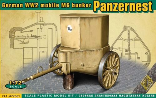 ACE 72561 WWII German mobile MG bunker Panzernest