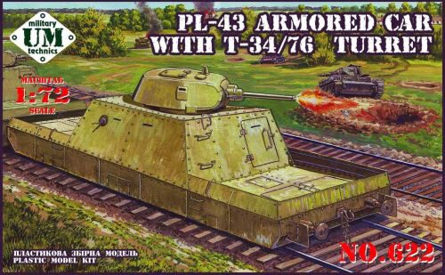 Unimodels UMT622 Pl-43 armored car with T-34/76 turret