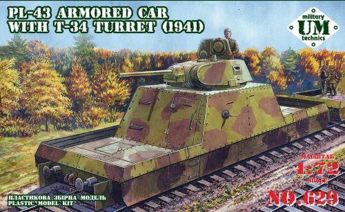 Unimodels UMT629 PL-43 armored car with T-34 turret, 1941