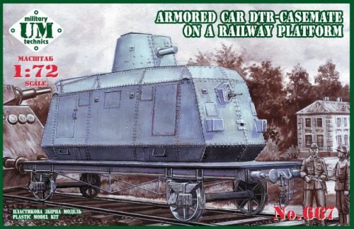 Unimodels UMT667 Armored car DTR-casemate on railway plat