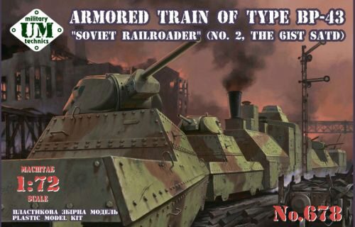 Unimodels UMT678 Armored train of type BP-43Soviet rail- roader (#2,the 61st. SATD)