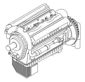 CMK 7166 Rolls Royce Merlin XX Engine