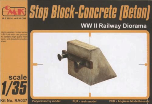 CMK RA 037 Stop Block-Concrete (Beton) WW II Railway Diorama