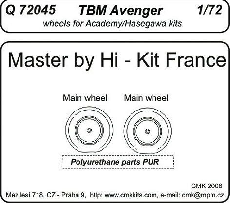 CMK Q72045 TBM Avenger wheels
