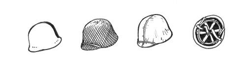 CMK B35083 US WWII Helmets (6pcs)