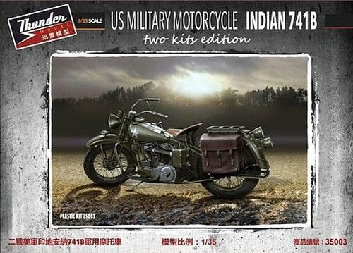 Thundermodels 35003 US Military Motorcycle Indian 741B (Two kits in box)