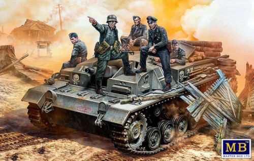 Master Box Ltd. MB35208 German StuG III Crew, WWII era.Their position is behind that forest