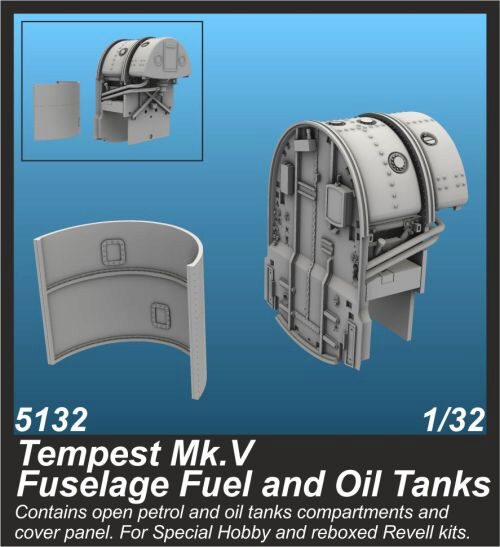 CMK 129-5132 Tempest Mk.V Fuselage Fuel and Oil Tanks