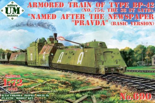 Unimodels UMT690 Armored train of type BP-42 (No.754, the 38 st SATD) PRAVDA