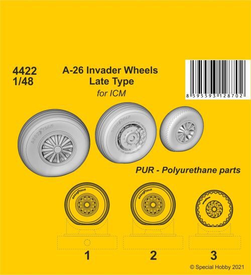 CMK 129-4422 A-26 Invader Wheels Late Type / for ICM kit