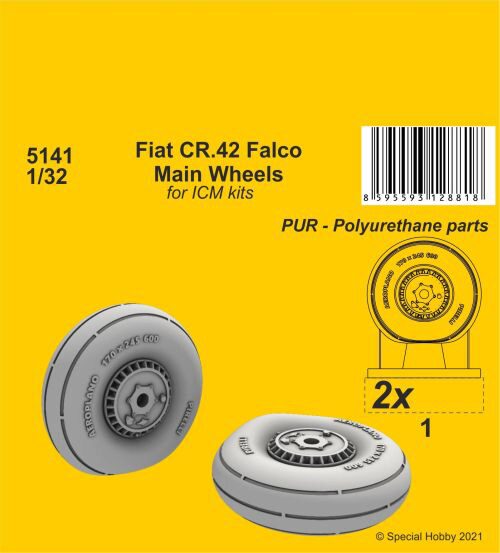 CMK 129-5141 Fiat CR.42 Main Wheels (ICM kit)