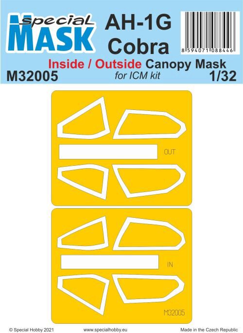 Special Hobby M32005 AH-1G Cobra Inside/Outside MASK