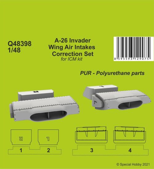 CMK 129-Q48398 A-26 Invader Wings Air Intakes Correction Set