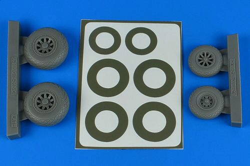 Aires 4849 A-26B/C (B-26B/C) Invader wheels & paint masks late - diamond pattern for ICM