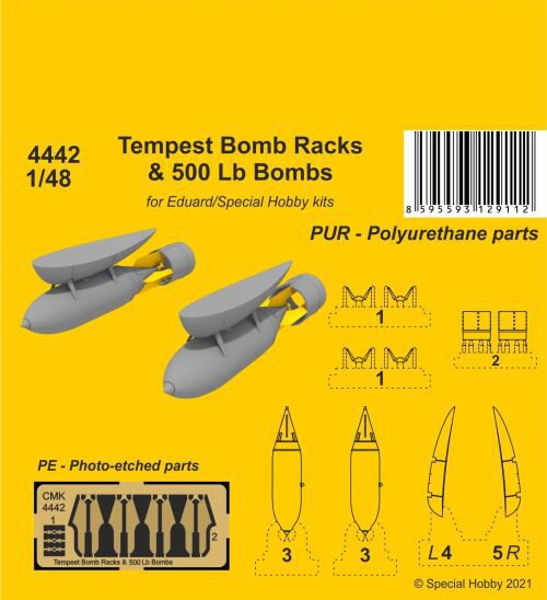 CMK 129-4442 Tempest Bomb Racks & 500 Lb Bombs