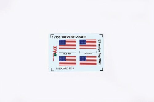 Eduard Accessories 3DL53001 US ensign flag WWII SPACE