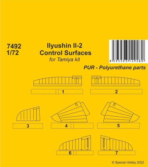 CMK 7492 Ilyushin Il-2 Control Surfaces