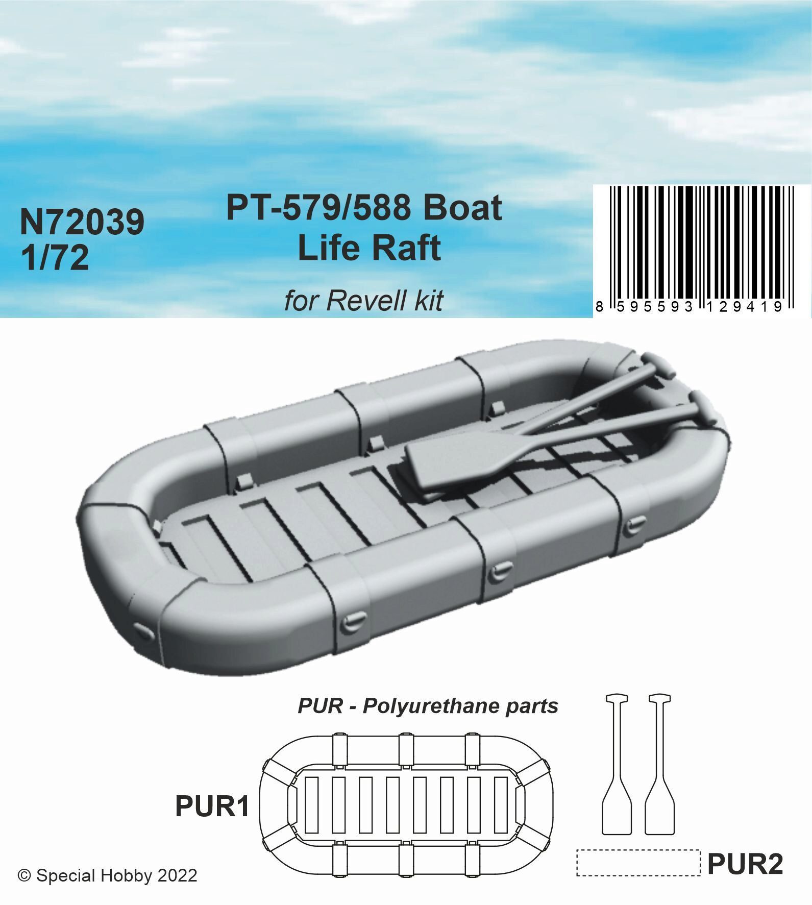CMK 129-N72039 PT-579/588 Boat Life Raft 1/72