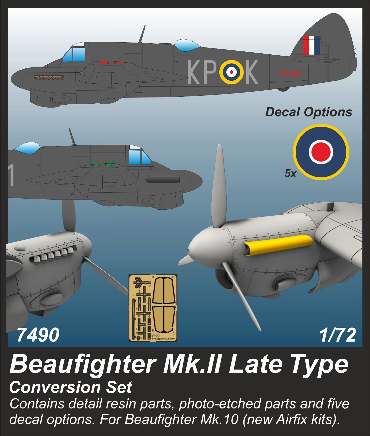CMK 129-7490 Beaufighter Mk.II Late Type Conversion set 1/72