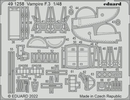 Eduard Accessories 491258 Vampire F.3 for AIRFIX