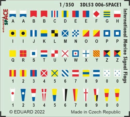 Eduard Accessories 3DL53006 International Marine Signal Flags SPACE for