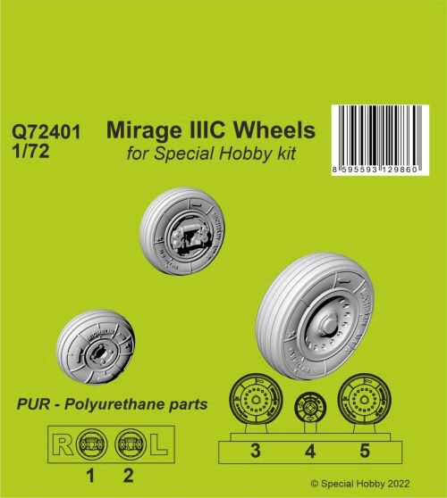 CMK Q72401 Mirage IIIC Wheels for Special Hobby kit