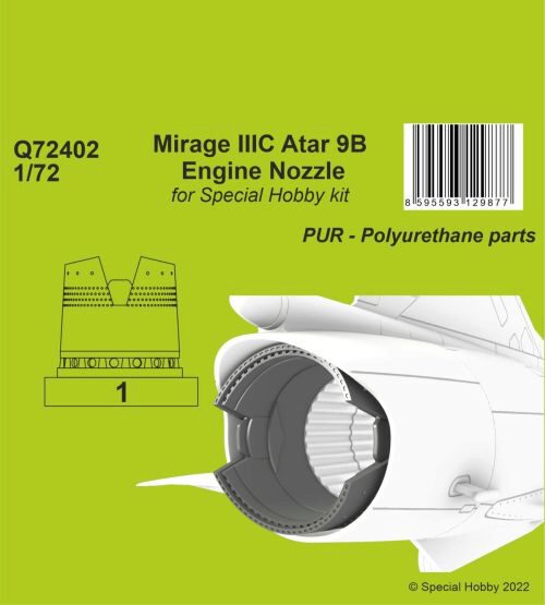CMK Q72402 Mirage IIIC Atar 9B Engine Nozzle for Special Hobby kit