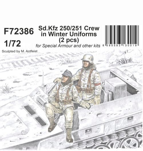 CMK 129-F72386 Sd.Kfz 250/251 Crew in Winter Uniforms 1/72