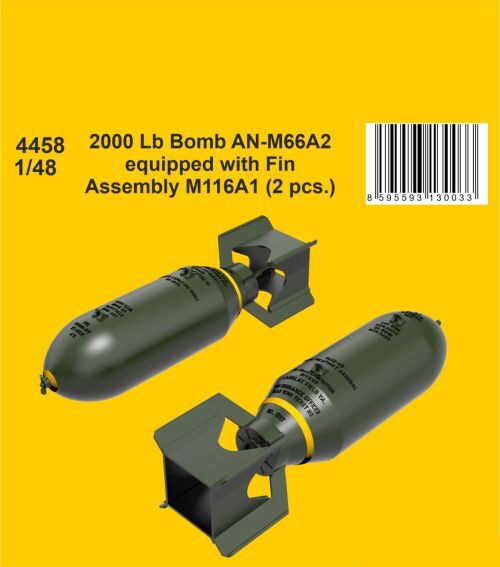 CMK 129-4458 2000 Lb Bomb AN-M66A2 equipped with Fin Assembly M116A1 (2 pcs.)