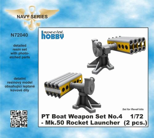 CMK N72040 PT Boat Weapon Set No.4 - Mk.50 Rocket Launcher (2 pcs.)