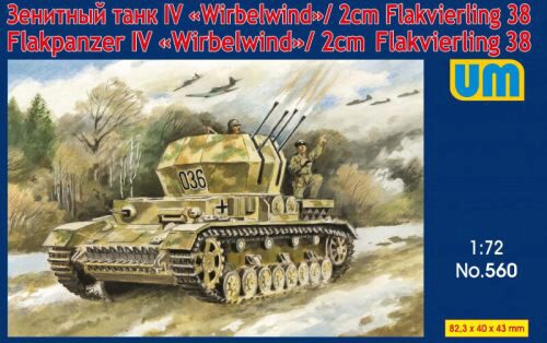 Unimodels UM560 Flakpanzer IV Wirbelwind/2cm Flakvierling 38