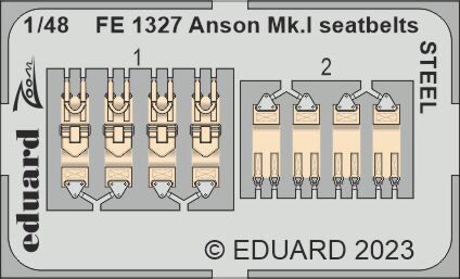 Eduard Accessories FE1327 Anson Mk.I seatbelts STEEL 1/48 for AIRFIX