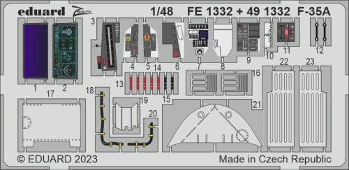 Eduard Accessories FE1332 F-35A 1/48 for TAMIYA
