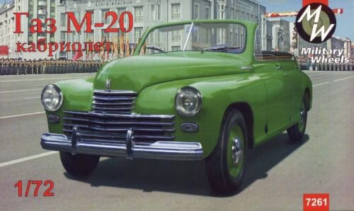 Military Wheels MW7261 GAZ-M20 Pobeda cabriolet, Soviet car