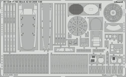 Eduard Accessories 491329 F-16C Block 42 till 2005 1/48 for KINETIC