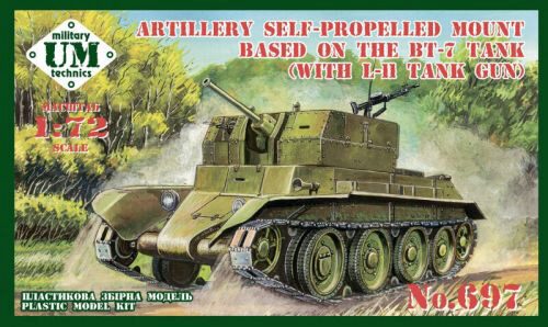 Unimodels UMT697 Artillery self-propeled mount based on the BT-7 tank (with L-11 tank gun)