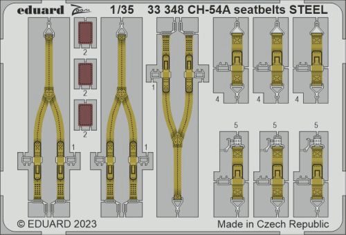 Eduard Accessories 33348 CH-54A seatbelts STEEL 1/35 ICM
