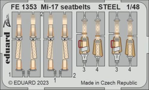 Eduard Accessories FE1353 Mi-17 seatbelts STEEL 48 AMK