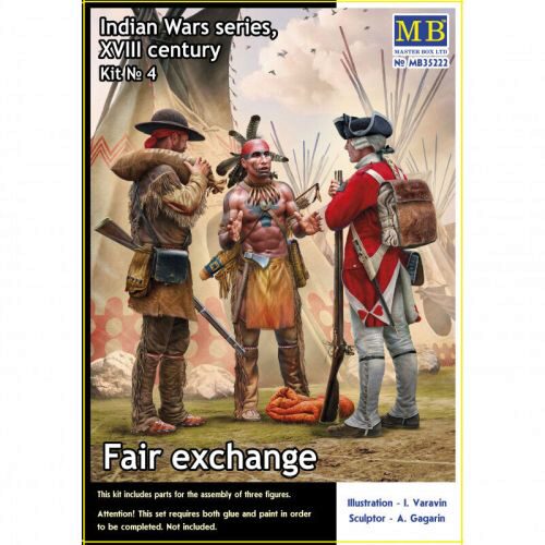 Master Box Ltd. MB35222 Fair exchange. Indian Wars Series, XVIII century. Kit No.4