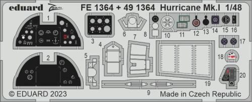 Eduard Accessories 491364 Hurricane Mk.I 1/48 HOBBY BOSS