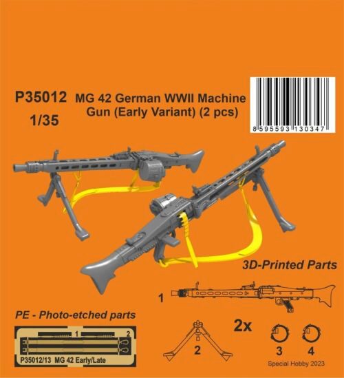 CMK P35012 MG 42 German WWII Machine Gun (Early Variant) 1/35