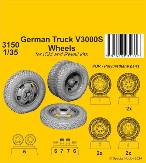 CMK 3150 German Truck V3000S Wheels 1/35 / for ICM kits