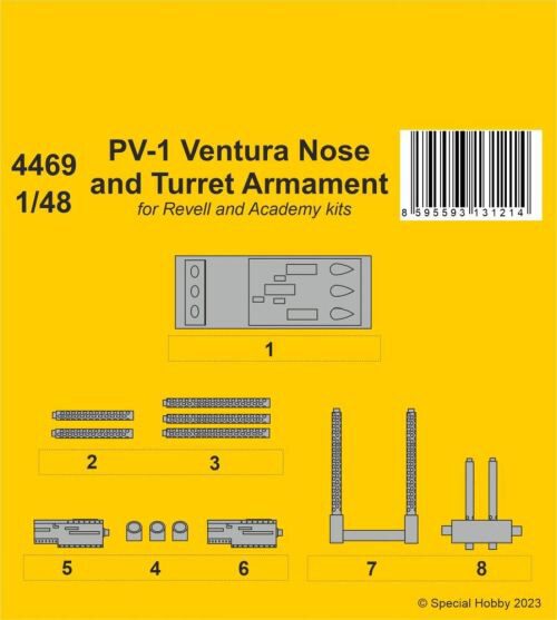 CMK 4469 PV-1 Ventura Nose and Turret Armament 1/48