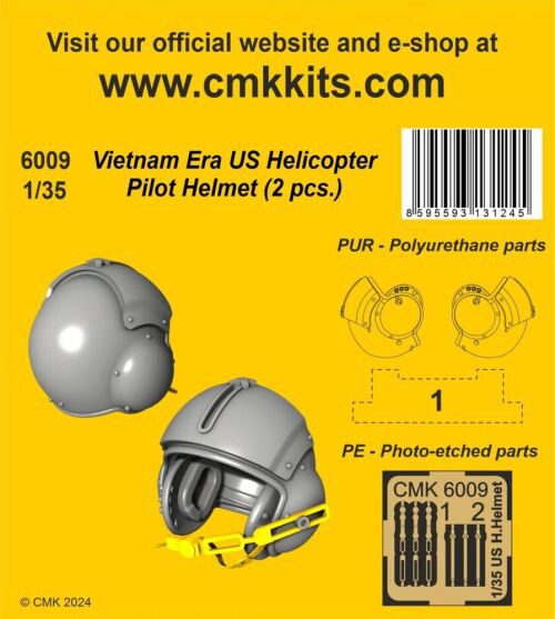 CMK 129-6009 Vietnam Era US Helicopter Pilot Helmet (2 pcs.) 1/35
