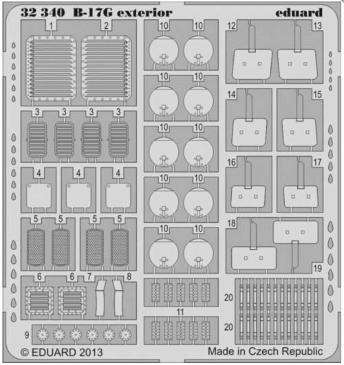 Eduard Accessories 32340 B-17G exterior for HK Models