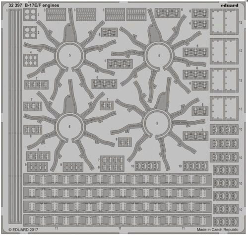 Eduard Accessories 32397 B-17E/F engines for HKM