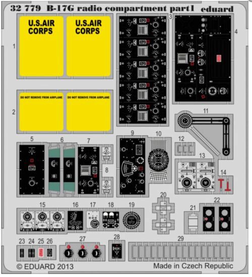 Eduard Accessories 32779 B-17G radio compartment S.A. f.HK Models