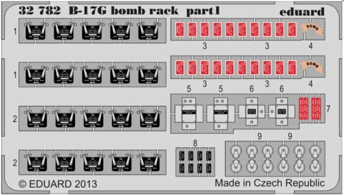 Eduard Accessories 32782 B-17G bomb rack for HK Models